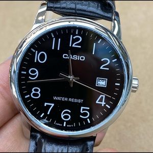 Casio Watch with Leather Band Class…